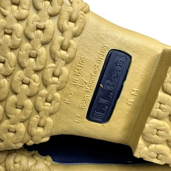 L.L. Bean Tan Navy Bean Boots Size 6 M - Picture 8 of 9